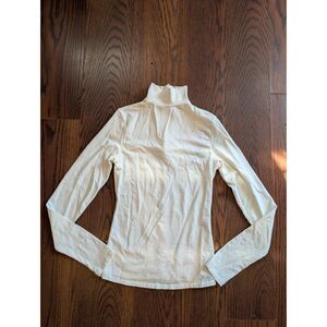 SKIMS Women's Cream Long Sleeve Top M Slim Active